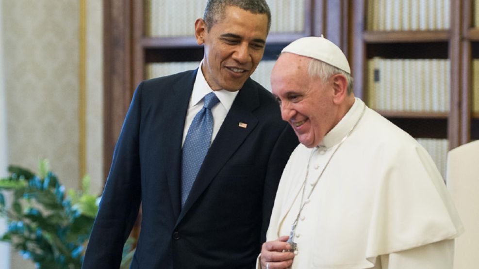 Francisco junto al presidente norteamericano Barack Obama.