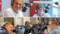 Parecidos. Beto Casella y Santiago del Moro aprovechan para salir en dúplex por C5N, que también es de Cristóbal López. El pase de Longobardi a Lanata, entre las 10 y las 10.30, es visto vía internet 