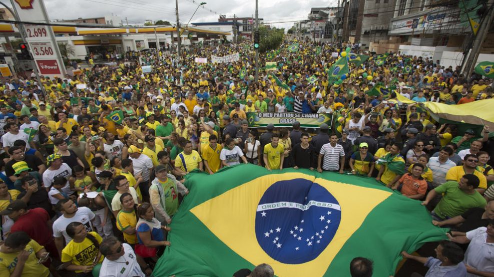 Protesta en Brasil contra el gobierno de Dilma Rousseff