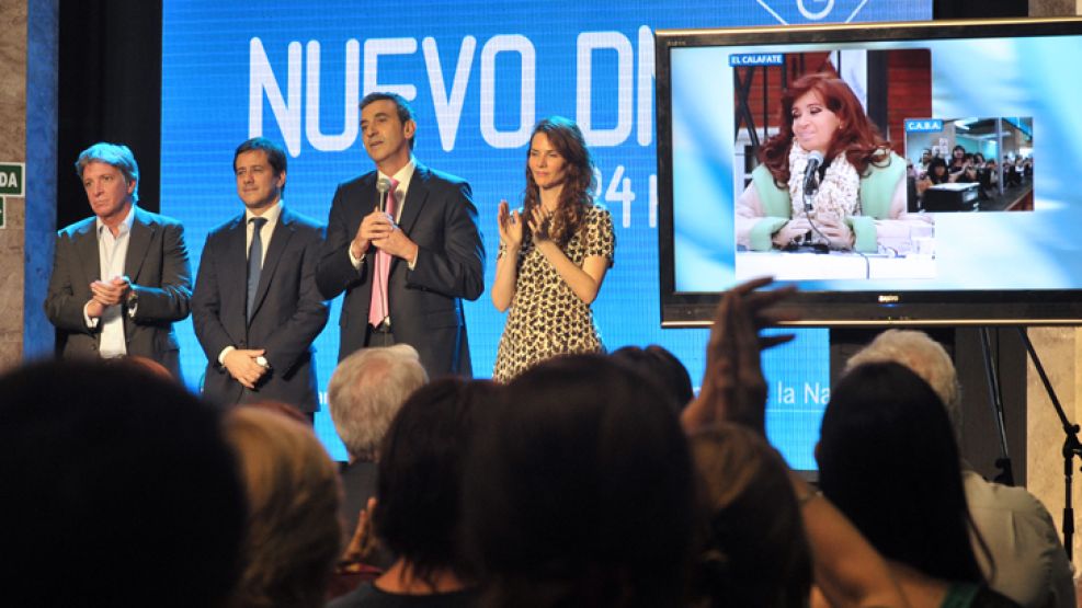 Ayer. Cristina sumó gestos hacia el Ministro del Interior en una teleconferencia desde El Calafate. 