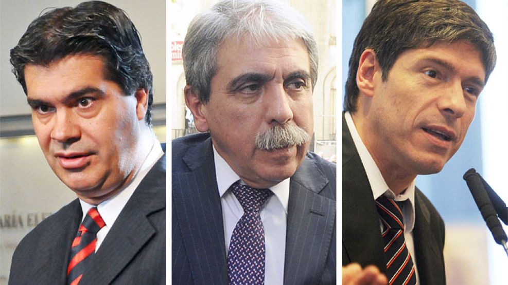 Imputados. Los ex jefes de Gabinete Jorge Capitanich y Juan Manuel Abal Medina, y el actual, Aníbal Fernández, son investigados.