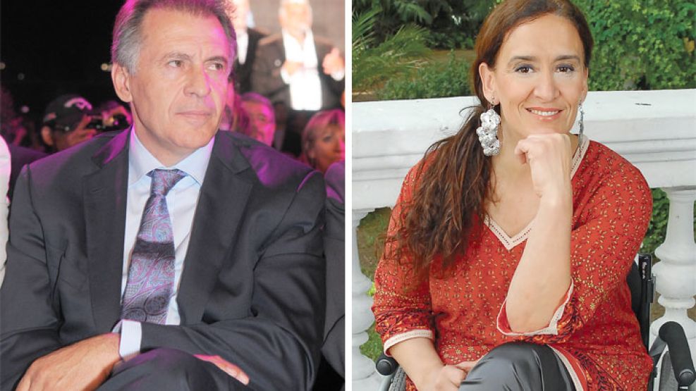 Dos caras del juego: Cristóbal López y Gabriela Michetti.