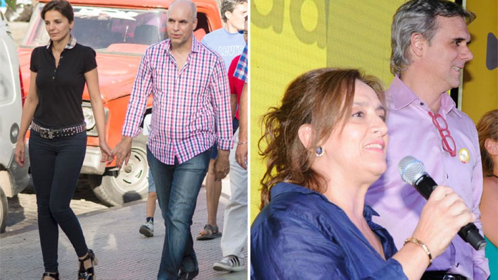 A todas partes. Horacio y su esposa Bárbara Diez, de caminata por el Barrio Chino. Gabriela, siempre al lado de su novio Juan Tonelli, el estratega de sus movimientos.
