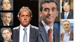 Diferencias. De Pedro, Fernández y Kicillof mostraron señales de sintonía con el gobernador. Zannini y el Cuervo Larroque apoyan al ministro del Interior.