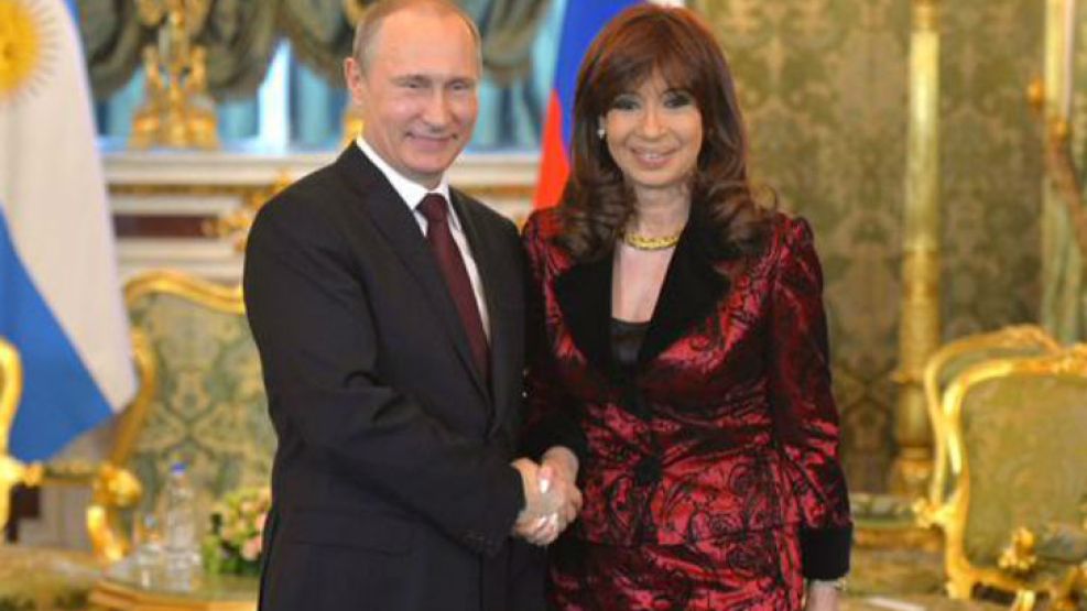 Cristina con Putin en conferencia de prensa