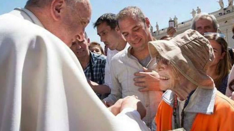 Emma Morosini dialogó algunos minutos con el Papa Francisco en el Vaticano.