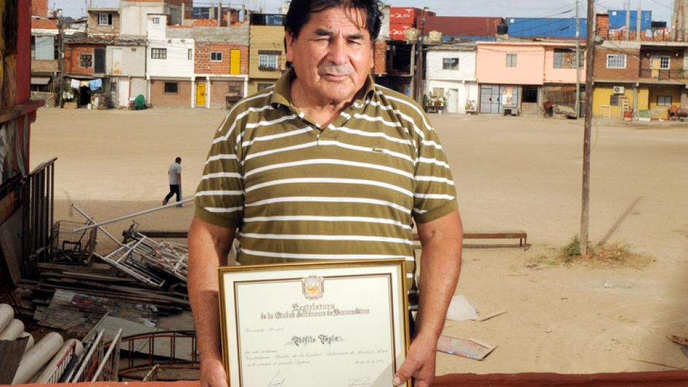 Histórico. Tapia llegó a Retiro desde Mendoza en 1963. Trabajó diez años con el padre Mugica.