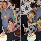 Julieta Prandi festejó su cumpleaños junto a su marido Claudio y su hijo Mateo en el restaurante Don Carlos.