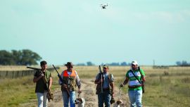 caza de perdices con drones