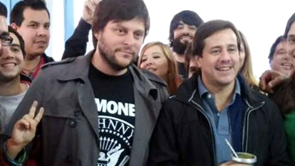 El radical Santoro, junto al candidato a jefe de Gobierno porteño, Mariano Recalde.