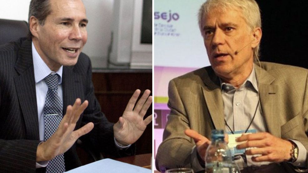 Izq.: El exfiscal Alberto Nisman. Derecha: Fiscal Ricardo Sáenz.