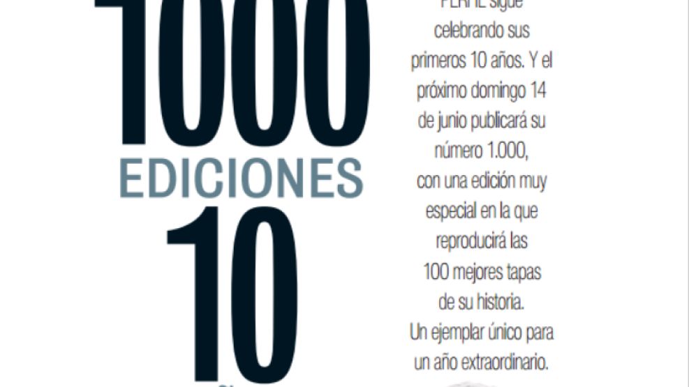 Diario Perfil reeditará sus 100 mejores tapas de sus mil ediciones.