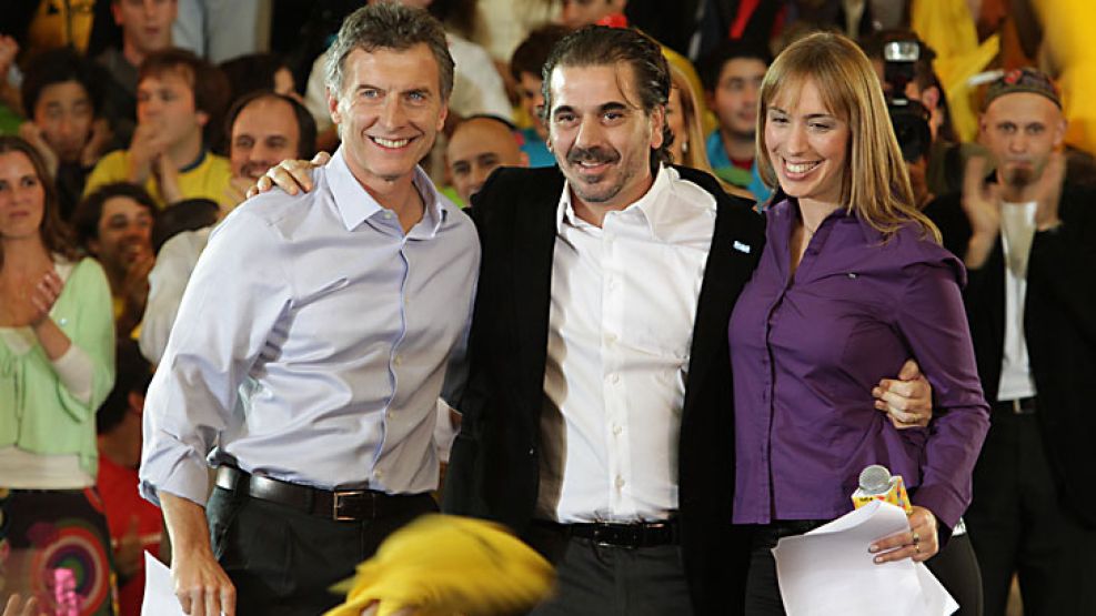 Mauricio Macri, María Eugenia Vidal y Cristian Ritondo.