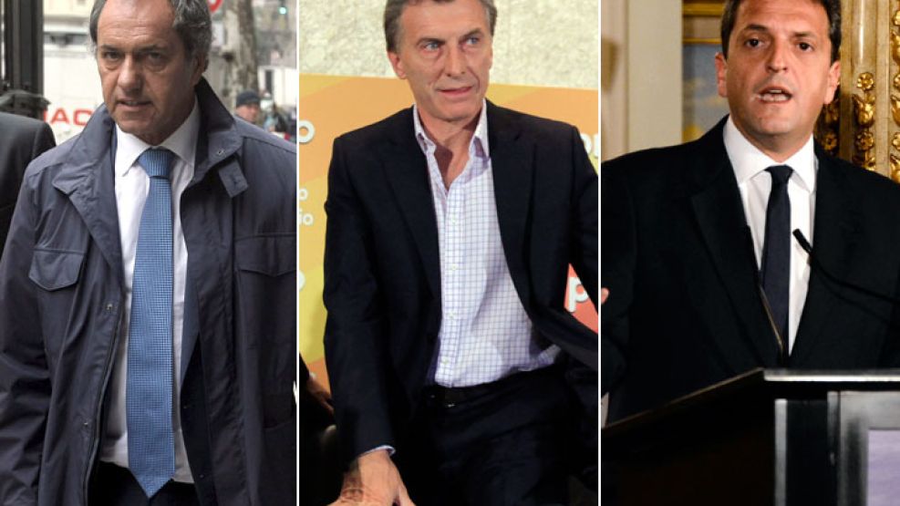 Las encuestas del Frente Renovador muestran a Massa peleando con Macri por el segundo puesto en las elecciones. Scioli encabeza.