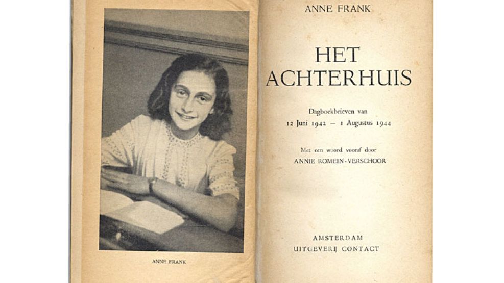 Suprimida. Primera edición de los “Diarios” de Anna Frank.