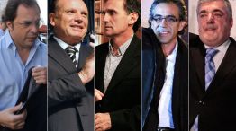Un regreso complicado: Darío Giustozzi, Gabriel Katopodis, Raúl Othacehé, Sandro Guzmán y Mario Das Neves.