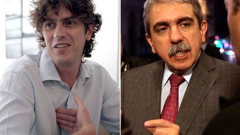 Izq.: El precandidado a jefe de Gobierno porteño por ECO, Martín Lousteau. Derecha: El precandidato a gobernador, Aníbal Fernández.