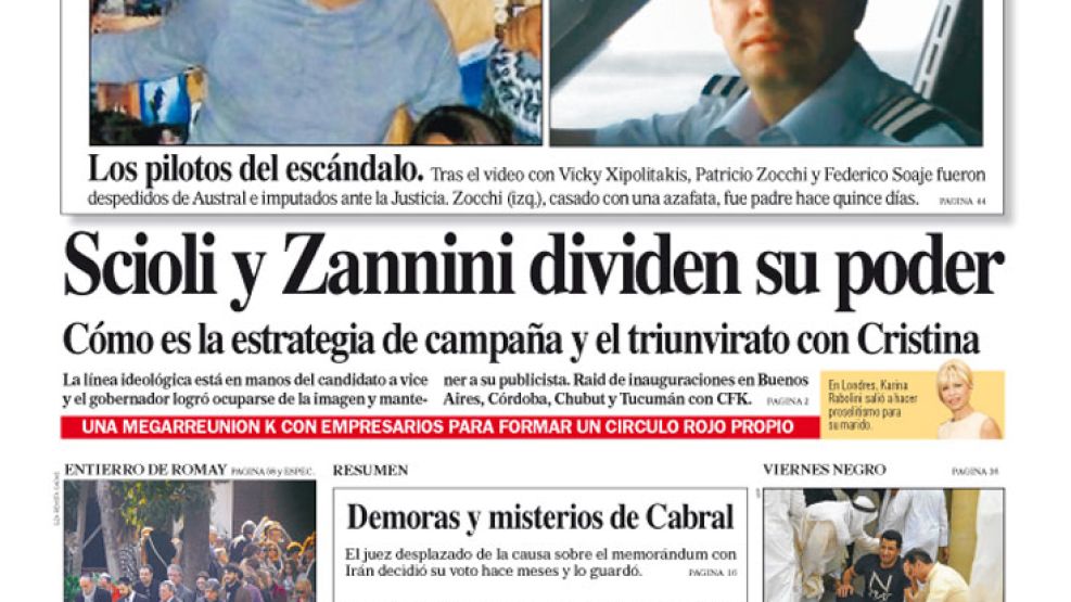Tapa de Diario Perfil del 27 de junio de 2015.