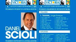 Scioli es el único de los candidatos que figura con foto.