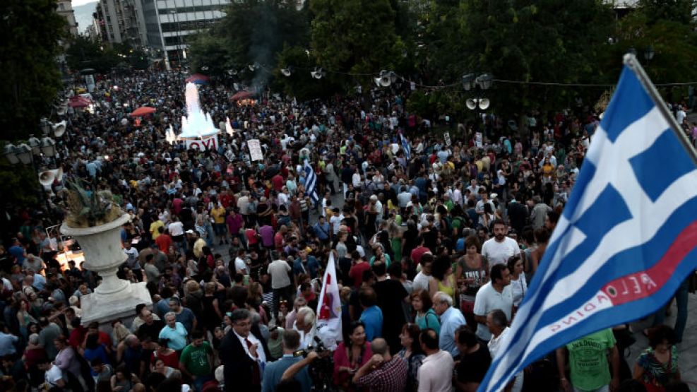 Cerca de 13 mil personas se convocaron hoy en Grecia.