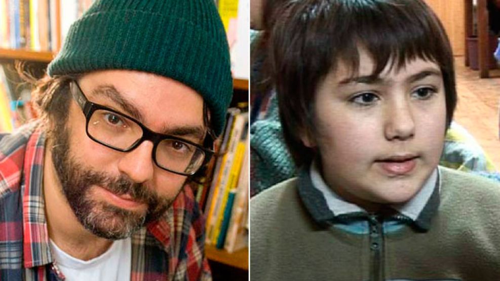 Izq.: El dibujante Liniers. Derecha: Juan Sánchez, el nene de 12 años que fue motivo de burla en redes sociales.