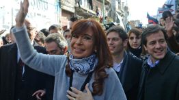 Cristina acompañó a Mariano Recalde en el cierre de campaña porteño. 