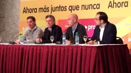 Macri y Larreta, en una nueva conferencia de prensa esta mañana.