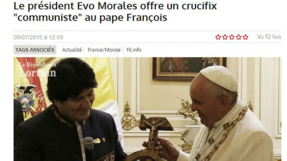 El regalo de Evo al Papa le dio la vuelta al mundo.