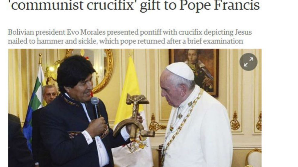 El regalo de Evo al Papa le dio la vuelta al mundo.