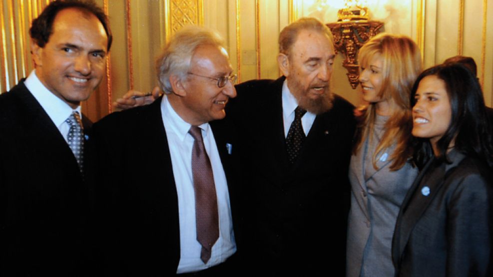 Visita. En 2003 Fidel Castro estuvo en Buenos Aires para la asunción de la fórmula Kirchner-Scioli.