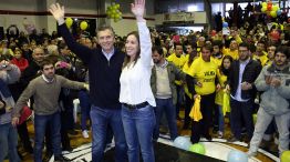 Campaña. Macri recorrió este fin de semana Mar del Plata junto a María Eugenia Vidal y se reunió con mil voluntarios.
