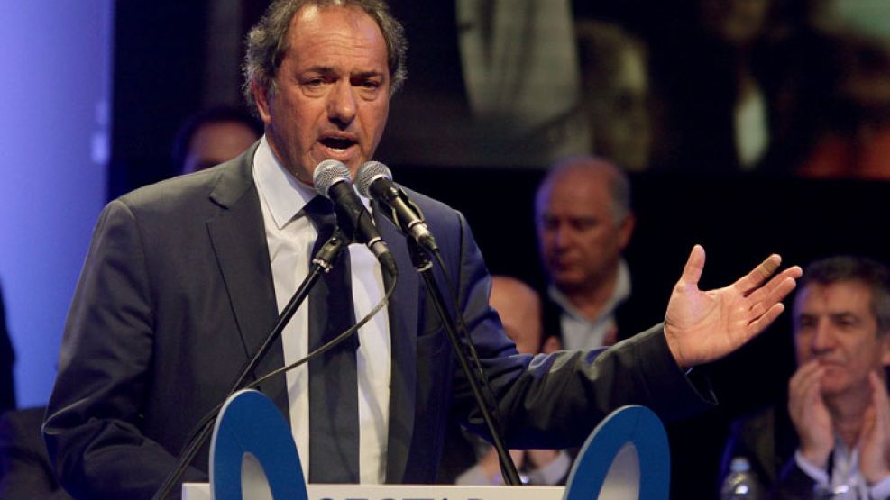 El precandidato presidencial Daniel Scioli.