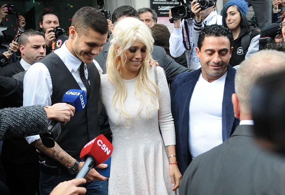 Colosimo con Wanda e Icardi