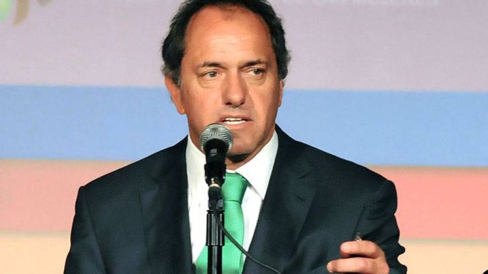 El precandidato presidencial, Daniel Scioli.