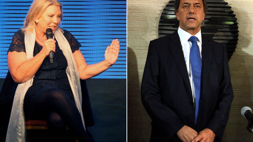 La precandidata presidencial Elisa Carrió aseguró: "Así como murió Nisman, puede morir Scioli".