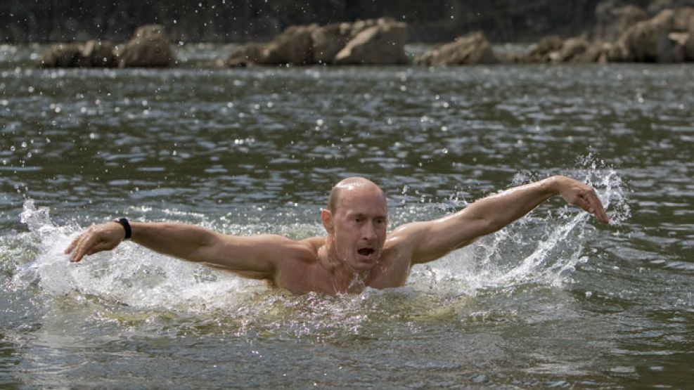 Vladimir Putin durante sus vacaciones 