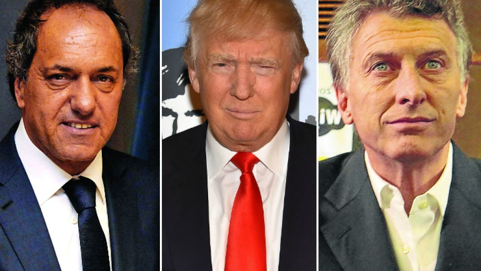Scioli, Trump y Macri, celebridades que pasaron a la política.