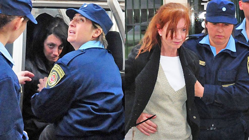 Presas. Alicia (derecha) y su hija Carolina (izquierda) están detenidas en la misma alcaidía de Rosario.