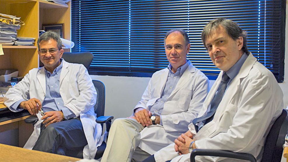 Expertos. Fernando Taragano, Augusto Vicario y Daniel Seinhart, integrantes del Programa Nacional de Alzheimer y responsables del estudio.
