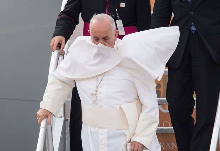 El Papa llegando a Filadeldia