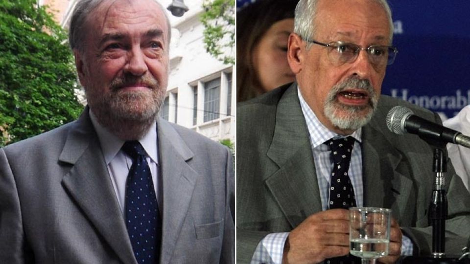 Izq.: El periodista Miguel Bonasso. Derecha: el titular del CELS, Horacio Verbitsky.