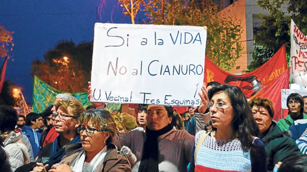 Reclamo. Vecinos de San Juan pidieron “cierre, remediación y prohibición” de la mina.