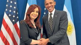 La presidenta Cristina Fernández de Kirchner junto a Barack Obama.