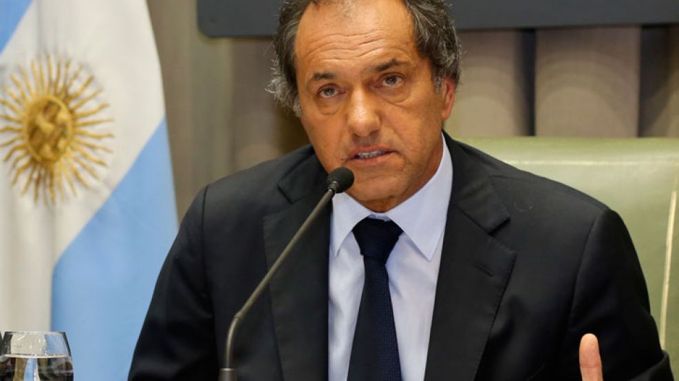 El candidato presidencial por el Frente Para la Victoria, Daniel Scioli.