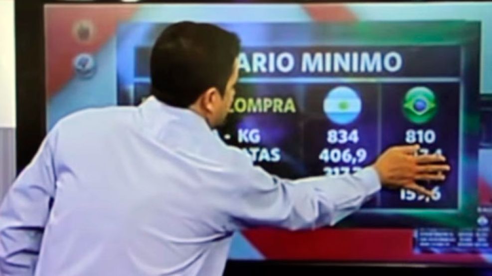 El periodista eligió no mencionar los números que marcaban una comparación negativa para la Argentina.