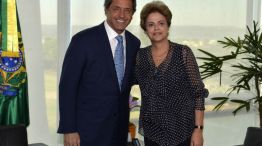 "Tu victoria va a ser muy importante para la región", contó Scioli que le dijo Dilma sobre su candidatura.
