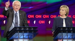 Contrincantes. Sanders y Clinton protagonizaron esta semana el debate televisivo demócrata con mayor audiencia de la historia.