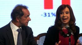 Daniel Scioli junto a la presidenta Cristina Fernández de Kirchner.