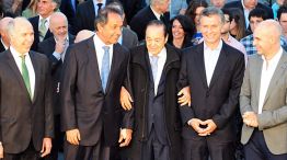 Cinta. Lorenzetti, Scioli, Macri y Larreta inauguran la nueva sede de Perfil con Alberto Fontevecchia.