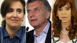 Izquierda: la candidata a vicepresidenta de Cambiemos, Gabriela Michetti. Derecha: la presidenta Cristina Fernández de Kirchner.